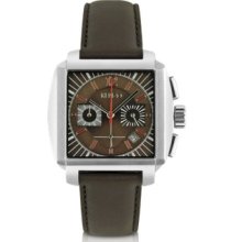 Kenzo Designer Men's Watches, Wakai - Square Brown Dial Date Watch