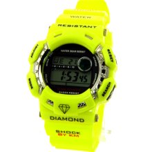 King Master D-Shock Yellow 0.12ct Diamond Men's Watch DS.212Y