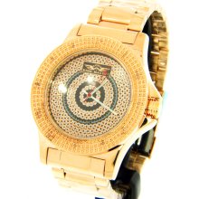 King Master Rose Gold Dial Diamond Men's Watch KM-20