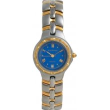 Krug Baumen 2615kl Ladies Regatta Blue Silver Gold Watch Rrp Â£105