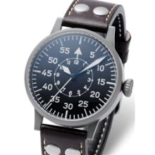 Laco Leipzig Type B Dial Swiss Mechanical Pilot Watch with Sapphire Crystal #861747