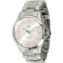 Lacoste 2000702 Women's Sofia Stainless Steel Band Silver And Purple Dial Watch