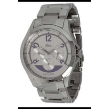 Lacoste 2000706 Purple & Silver Dial Stainless Ladies Watch