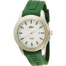 Lacoste 2010412 Men's Advantage Green Rubber Strap White Dial Stainles