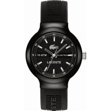 Lacoste L!VE Borneo Black Silicone Mens Watch 2010657