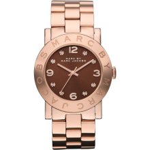 Ladies' Amy Rose Gold Watch with Crystals and Logo