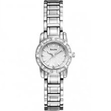 Ladies' Bulova Diamond Accent Watch with Silver Dial (Model: 96R156)