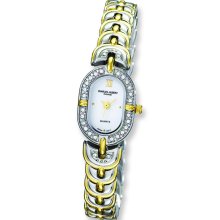 Ladies Charles Hubert Brass Stainless Steel White Dial 17x25mm Watch