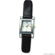 Ladies Charles Hubert Leather Band White Dial 20mm Watch