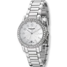 Ladies' Charles Hubert Silver-White Dial with Swarovski Crystal Watch