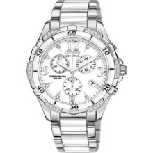 Ladies Citizen Eco-drive Ceramic 32 Diamonds Wrist Watch Fb1230-50a