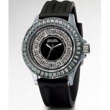 Ladies' Fluo Black Stainless Steel Crystal Watch
