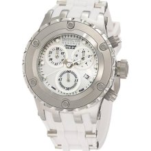 Ladies Invicta 0529 Reserve Swiss Quartz Chronograph White Mop Dial Watch