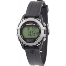 Ladies New TIMEX Expedition Sport Digital Watch Chronograph Black Resin Band