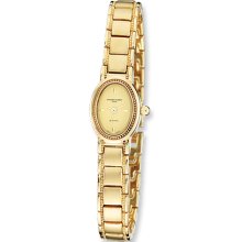 Ladies Satin Gold-Plated Dress Watch by Charles Hubert