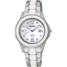 Ladies Seiko Coutura Stainless Steel Diamond Watch