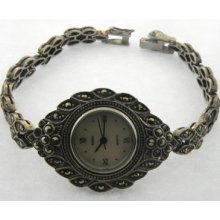 Ladies Sterling Silver Boma Marcasite Quartz Watch