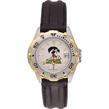 Ladies University Of Iowa All Star Watch With Leather Strap