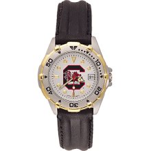 Ladies' University Of South Carolina All Star Watch w/ Leather Strap