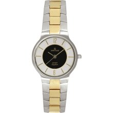 Ladies Women Sartego Svq861 Watch Two Tone Seville Dress Black Dial