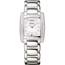 Lady's 18k/ss Ebel Brasilia Quartz Watch Mop Diamond Dial 1215892