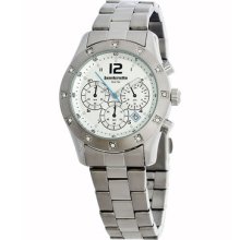 Lambretta Luigi Chrono Mid Ladies Watch with Silver Metal Band and White Dial