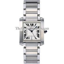 Large Cartier Tank Francaise Mens Steel Watch W51002Q3