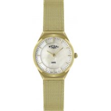 LB02613-40 Rotary Ladies Ultra Slim Gold Plated Watch