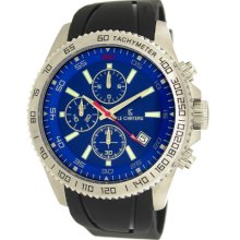 Le Chateau Men's Sport Dinamica Steel Chronograph Rubber Band Watch