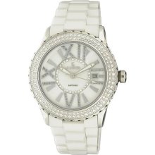 Le Chateau Women's Persida LC Ceramic Watch w/Steel Case & Zircon ...