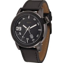 Levis Analog Date Leather Strap Black Men's Watch Lti1204