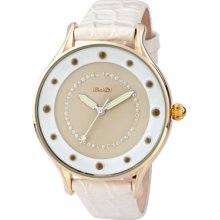 Light Hands Fashion Diamond Dial Girls Women Watch Leather Band Quartz 71031