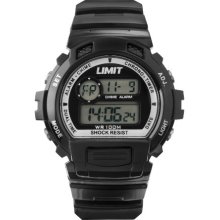 Limit Unisex Digital Watch With Black Dial Digital Display And Black Plastic Strap 6970.56