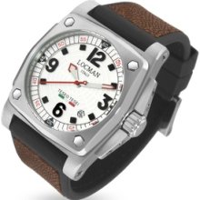 Locman Designer Men's Watches, Teseo Tesei - Brown Stingray Automatic Mechanical Date Watch