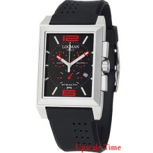 Locman Men's Sport Stealth Rectangular Watch 242bkrd1bk