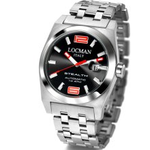 Locman Mens Stealth Automatic Stainless Steel Watch 205BBK