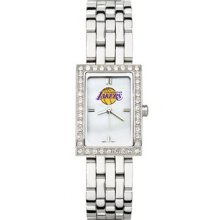 Los Angeles Lakers Ladies Allure Watch Stainless Bracelet LogoArt