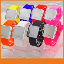 Lot 100pcs Led Digital Sports Watch Multicolor Candy Wrist Watches S
