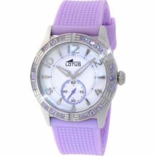 Lotus Women's Cool L15737/3 Purple Rubber Quartz Watch with Mothe ...