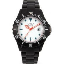 LTD-030115 LTD Watch Unisex White Dial Black Bezel Watch