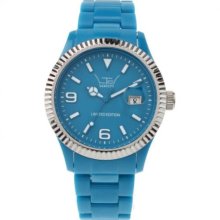 Ltd Watch Unisex Limited Edition Plastic Ex Range Watch Ltd 071001 With Blue Bracelet & Blue Dial And A Stainless Steel Bezel