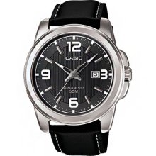 LTP-1314L-8AV LTP1314L Casio Ladies Quartz Black Leather Analog Dress Watch