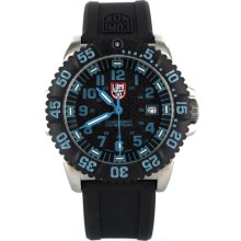Luminox Navy Seal Steel Colormark 3150 Series Watch Black/Blue/PU Rubber-Black, One Size