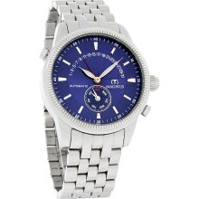 Magnus San Marino Mens Blue Day/Date Dial Stl Steel Automatic Watch M102mss41