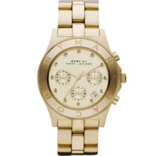 Marc by Marc Jacobs Watch, Womens Chronograph Blade Gold-Tone Stainles