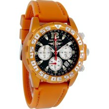 Maxson Flight Commander Chrono Mens Orange Watch