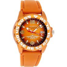 Maxson Flight Commander Datejust Mens Orange Rubber Band Quartz Watch 3001 New