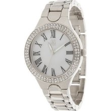 Melania Plaza Oval Case Bracelet Watch - Silvertone - One Size