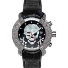 Mens Aqua Master Watch Mens 96 Model Skull Dial 61-5W N-96 0.20ct