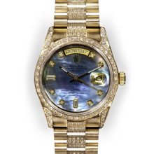Men's Black Mother of Pearl Dial Rolex Day Date Super President (130)